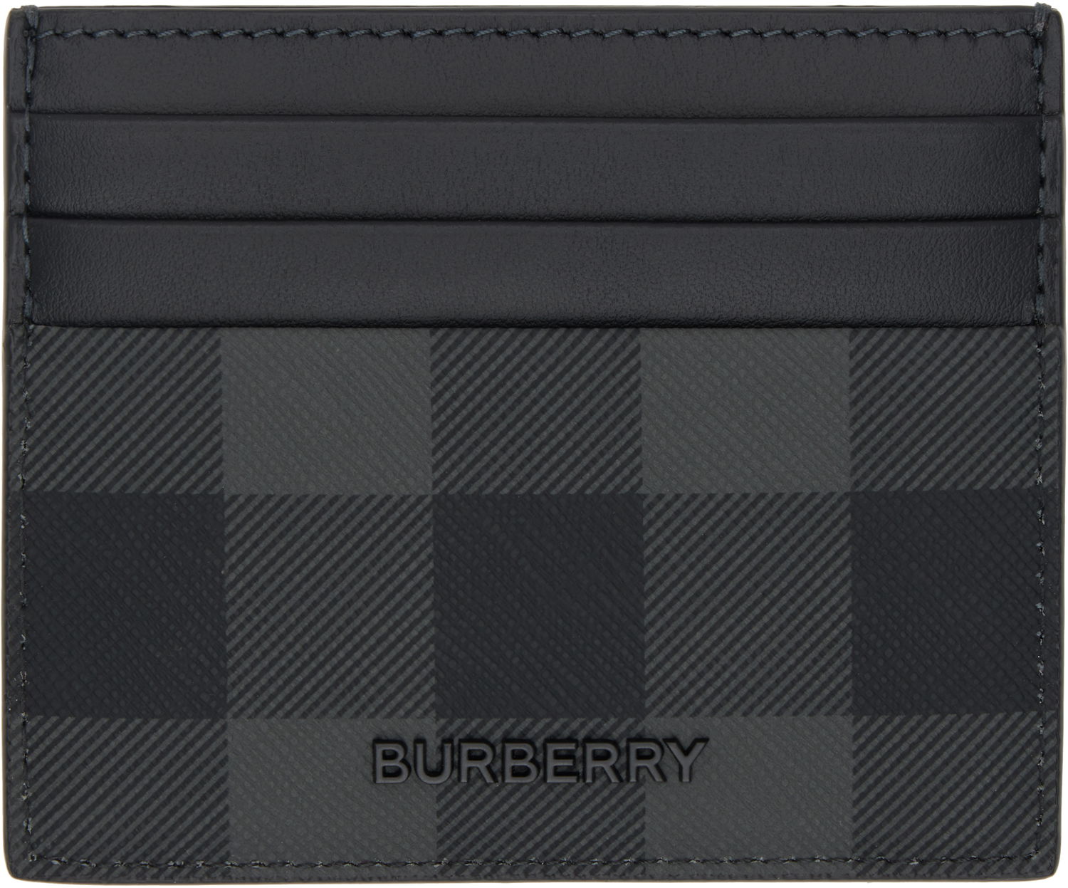 Портфейл Burberry Tall Check Card Holder Черно | 8074102, 0