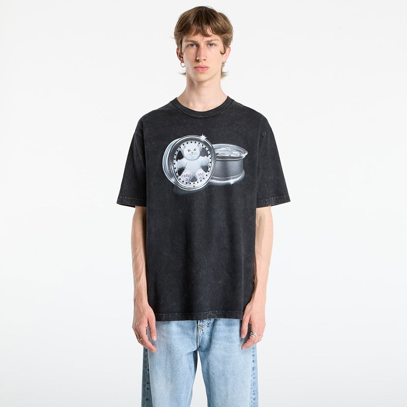 Тениска RIPNDIP RIPNDIP Nerm Wheels T-Shirt Vintage Wash Черно | RNDFALL25119