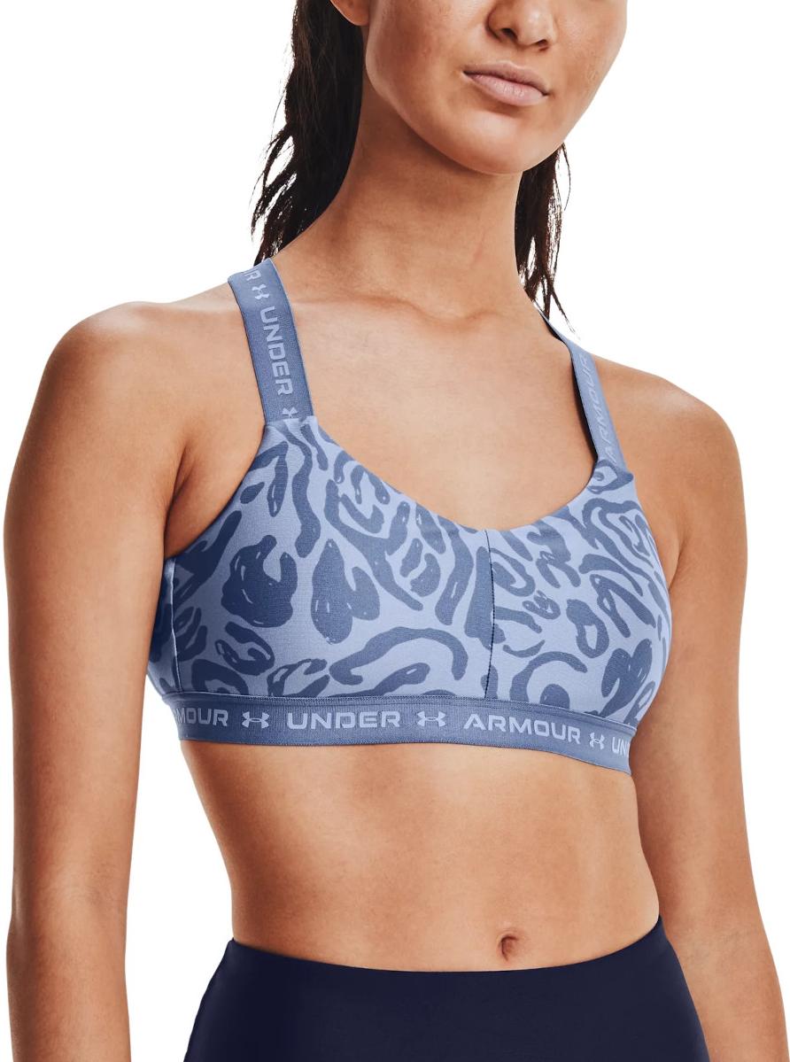 Сутиен Under Armour Crossback Low Print Sports Bra Синьо | 1363240-470, 0