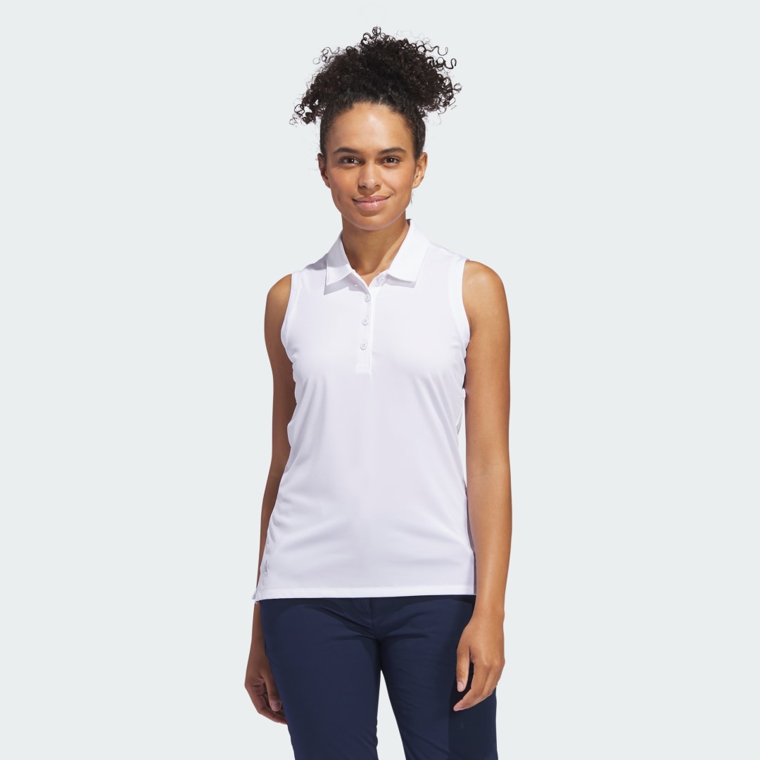 Поло тениска adidas Performance Ultimate365 Solid Sleeveless Polo Shirt Бяло | IP4220, 1