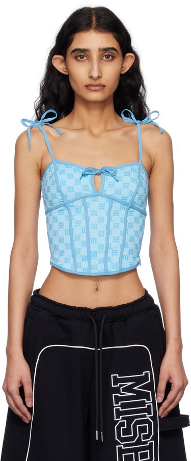 Потник MISBHV MISBHV Monogram Coquette Tank Top Синьо | 250W114, 0