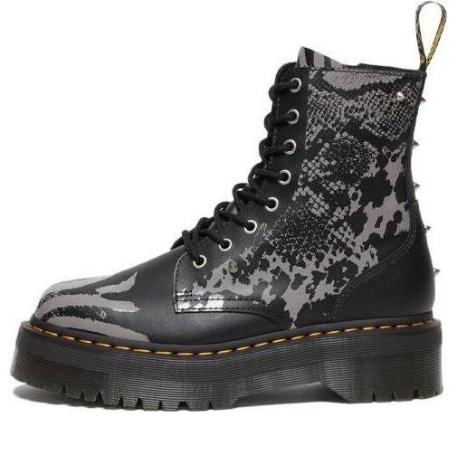 Кецове и обувки Dr. Martens Jadon Animal Clash Leather Platform Boots Черно | 27669001