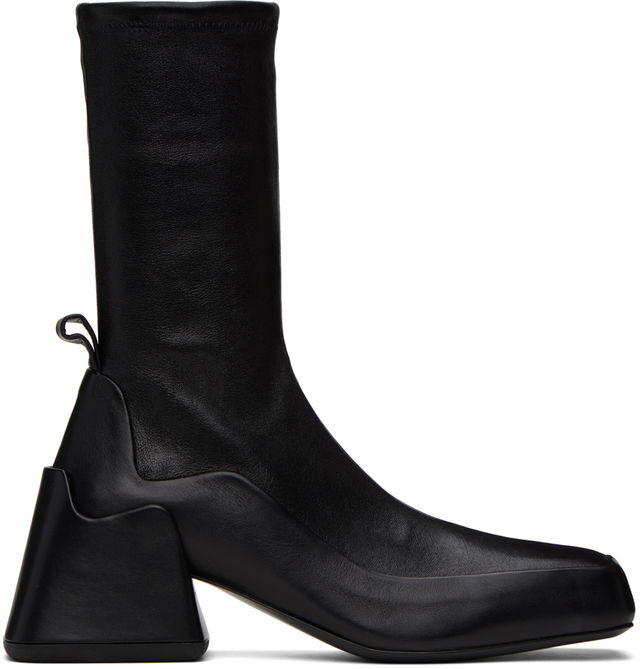 Black Leather Ankle Boots