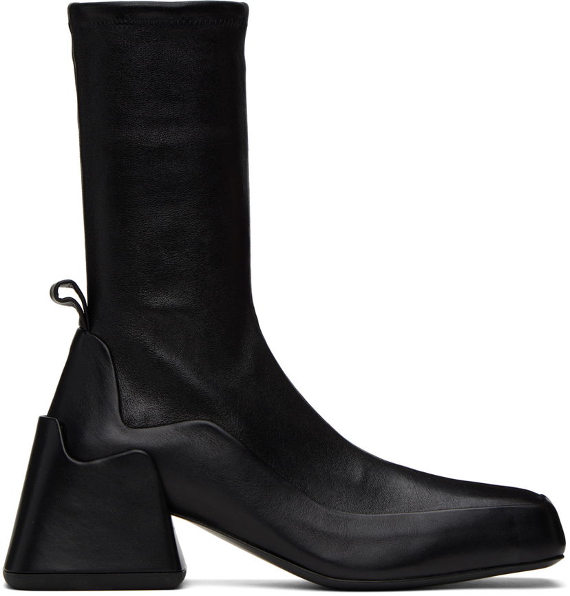 Кецове и обувки Jil Sander Black Leather Ankle Boots Черно | J16WU0020_P1758