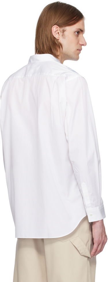 Риза Comme des Garçons Comme des Garçons Yarn Dyed Stripe Poplin Shirt Бяло | FO-B027-051, 2