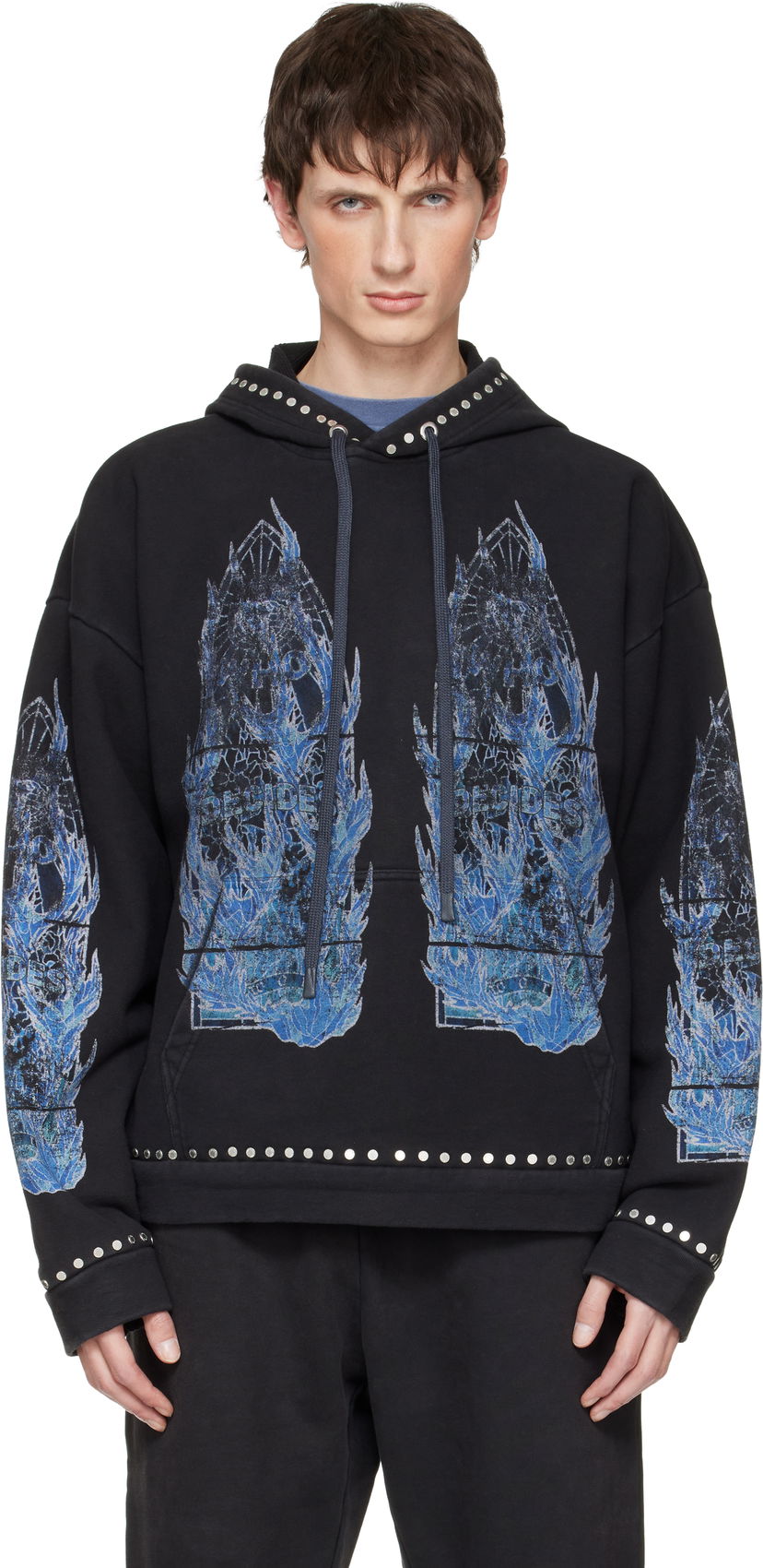Суитчър Who Decides War Flame Glass Hoodie Черно | 1110310002FW25