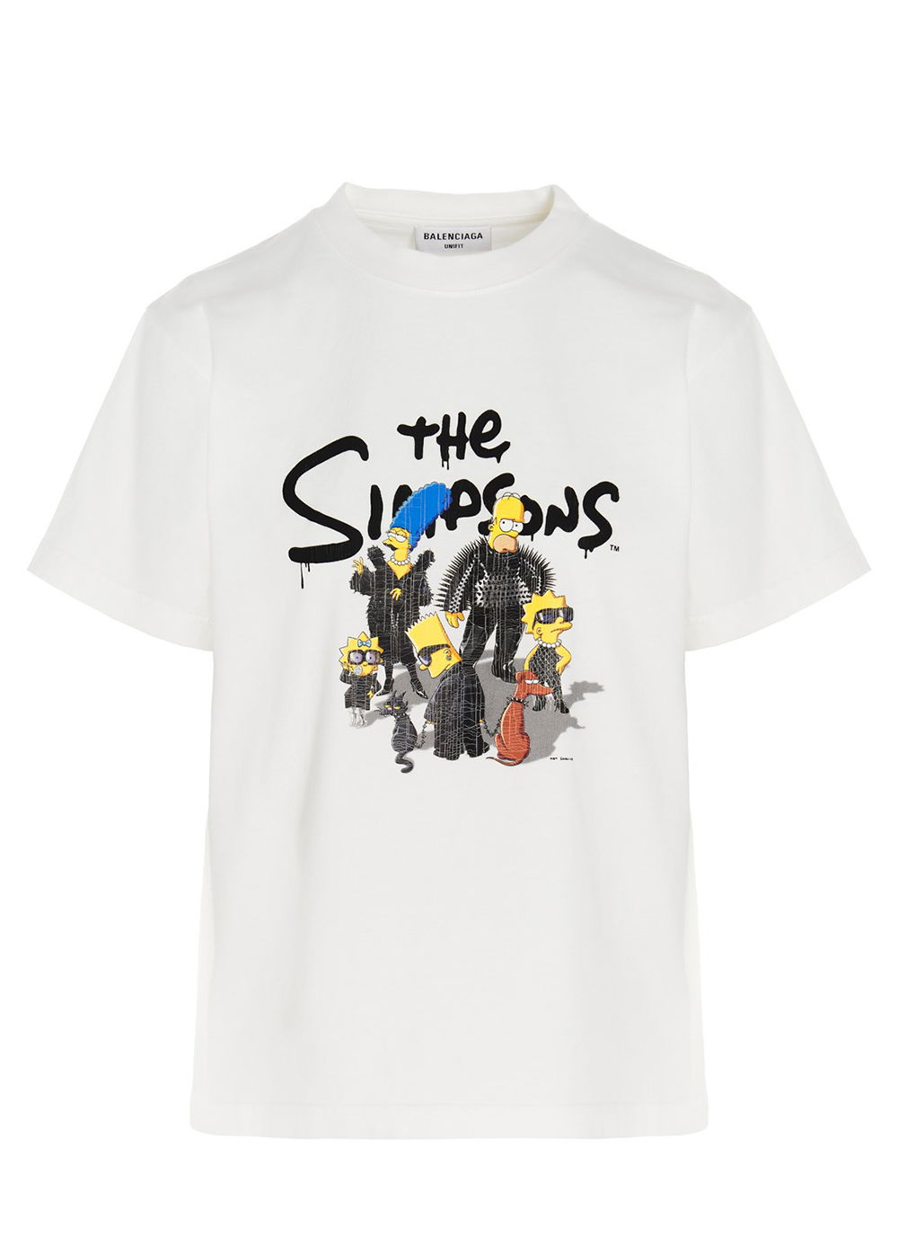 Тениска Balenciaga The Simpsons x Small Fit T-Shirt Бяло | 670943TLVG70901, 0