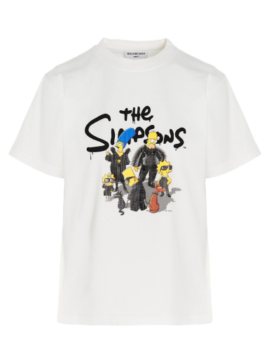 Тениска Balenciaga The Simpsons x Small Fit T-Shirt Бяло | 670943TLVG70901