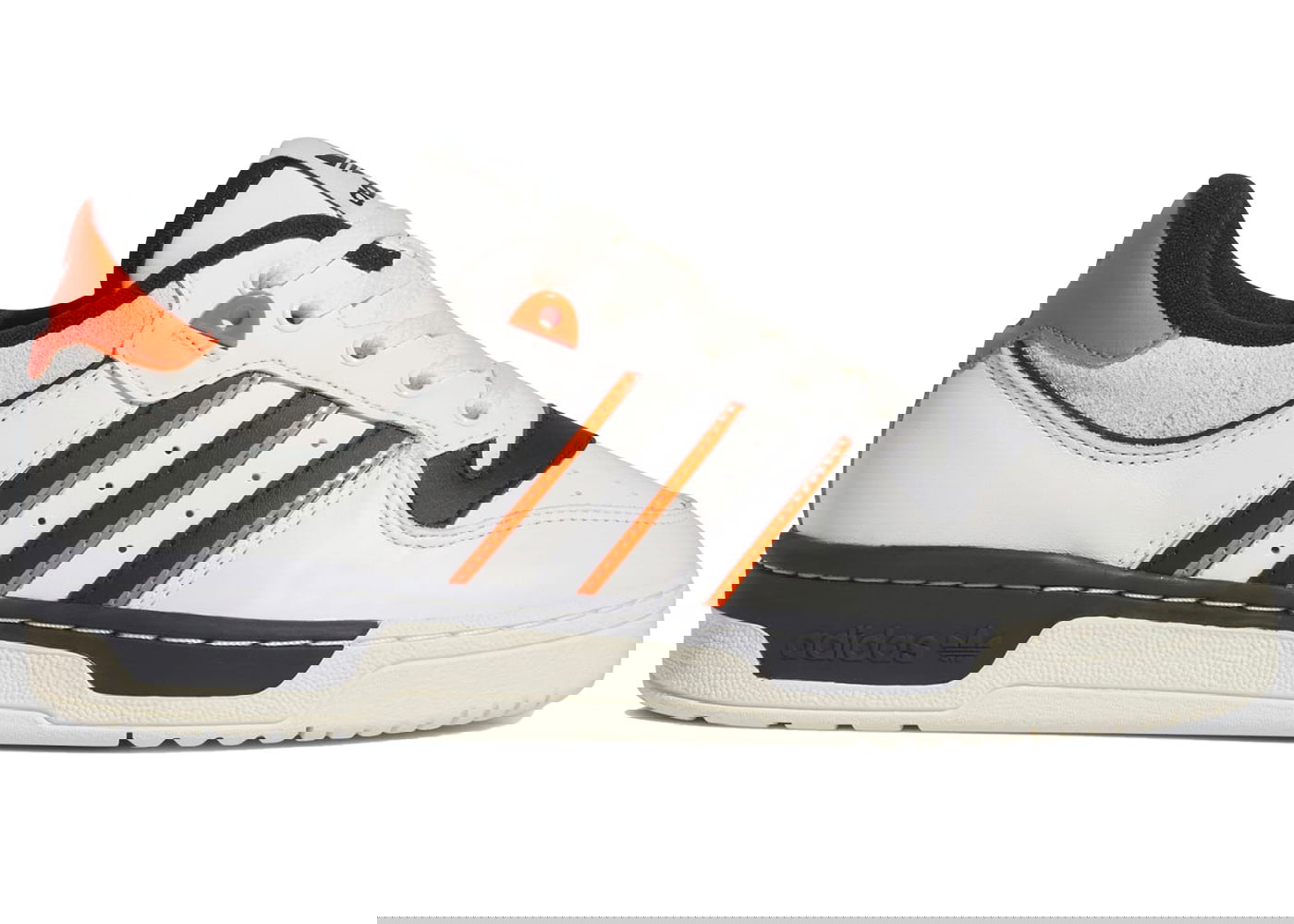 Кецове и обувки adidas Originals Rivalry 86 Low White Black Semi Impact Orange Бяло | IE7140, 0