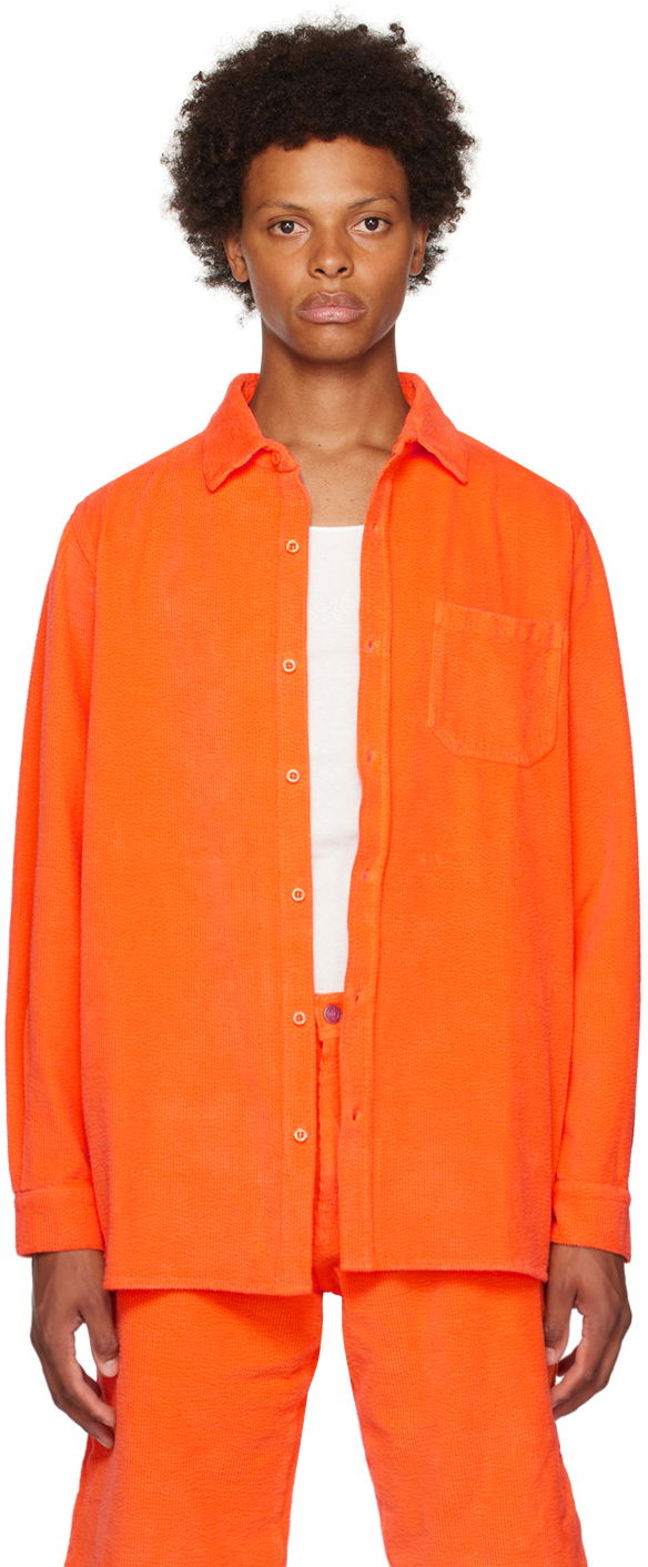 Spread Collar Corduroy Shirt