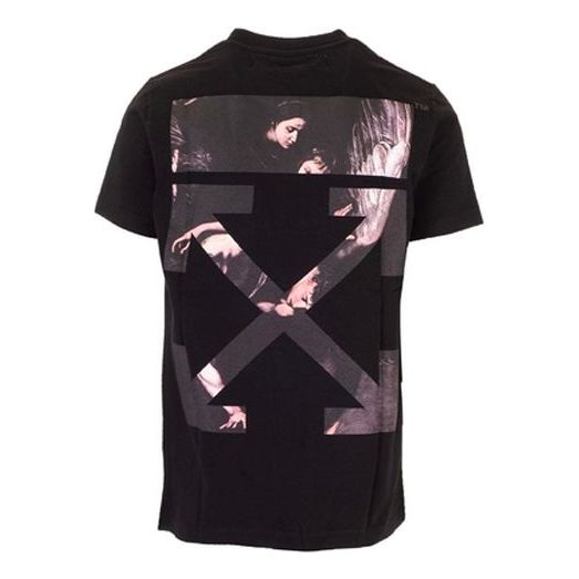 Тениска Off-White Caravaggio Arrow Print T-Shirt Черно | OMAA027S201850041088