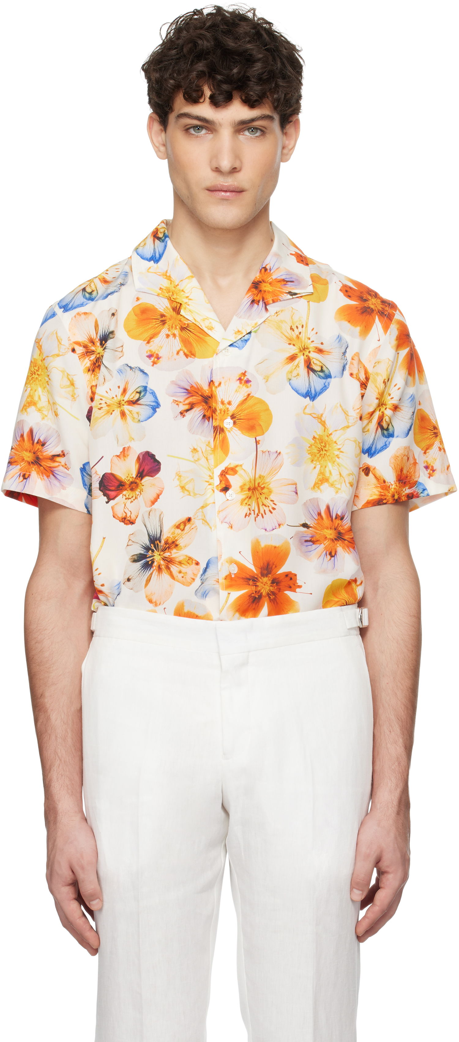 Риза Orlebar Brown Orlebar Brown Hibbert Floral Print Shirt Многоцветен | 280065, 0