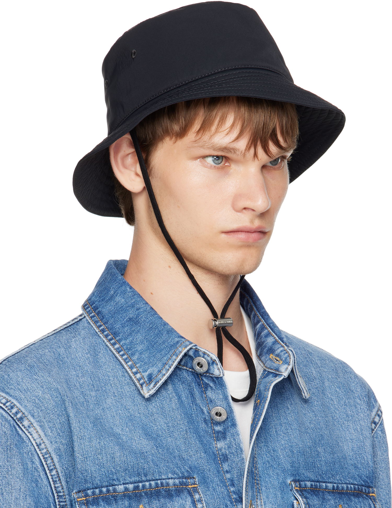Шапка Bottega Veneta Bottega Veneta Tech Nylon Bucket Hat Черно | 836051V5O301000, 1