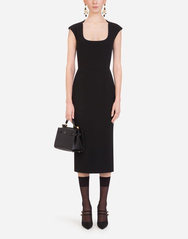 Pокля Dolce & Gabbana Cady Longuette Dress Черно | F6I8GTFURDVN0000, 1