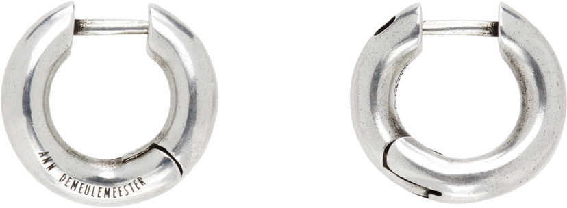 Обеци Ann Demeulemeester Ann Demeulemeester Mariela Anatomic Silver Loop Earrings Металик | 2520-W-JE07-JW020-070