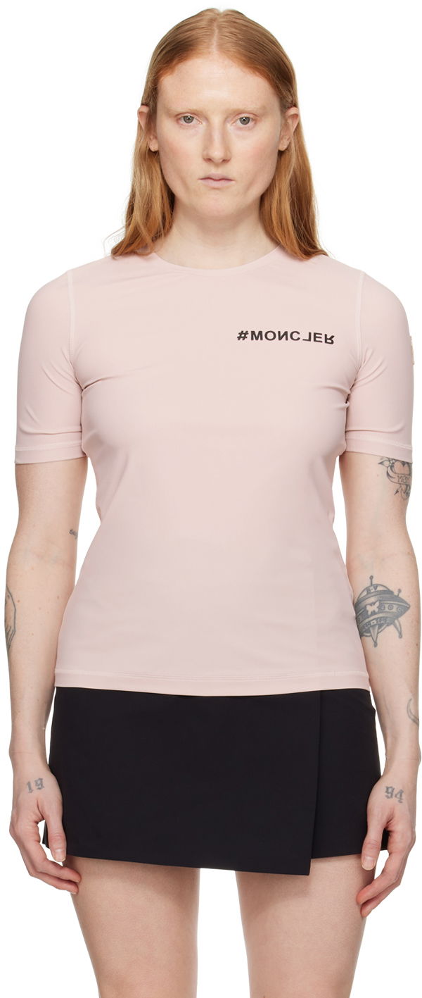 Тениска Moncler Maglia T-Shirt Розово | J10988C00003829JP, 0