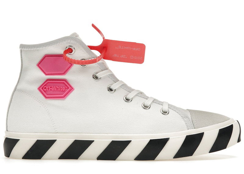 Кецове и обувки Off-White Vulcanized Hi Top White Fuchsia Бяло | OMIA110R19C210350128, 0