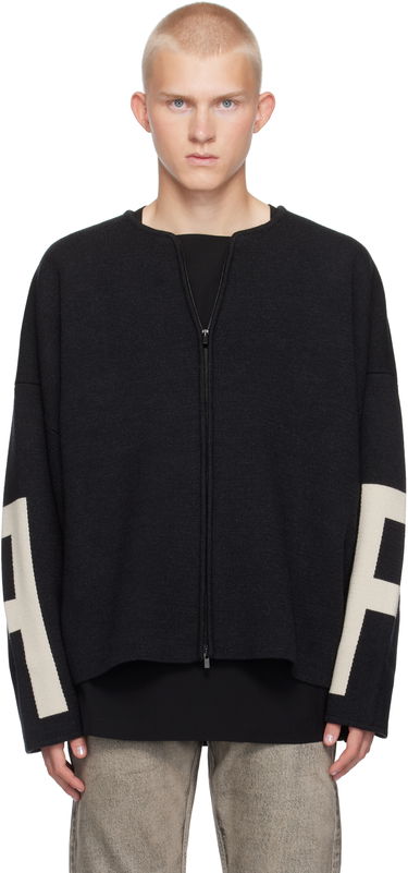 Пуловер Fear of God Fear of God Merino Full Zip Sweater Черно | FG24FW20-0172MER, 0