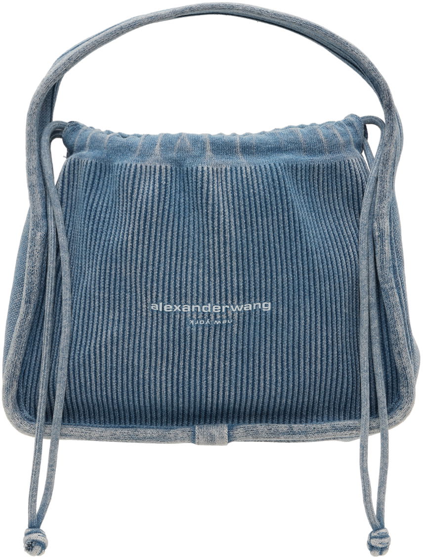 Дамска чанта Alexander Wang Alexander Wang Ryan Small Drawstring Bag Синьо | 20224K40T, 0