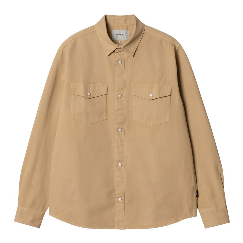 Риза Carhartt WIP Long Sleeve Shirt Santa Fe Бежово | I034384_9