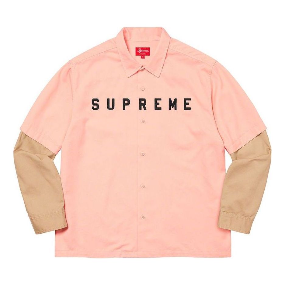 Риза Supreme Two Tone Work Shirt Розово | SUP-FW20-147, 0