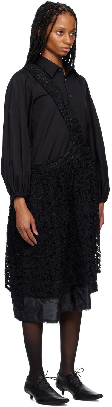 Pокля Comme des Garçons Comme des Garçons Floral Lace Midi Skirt Черно | RK-A004-051, 1