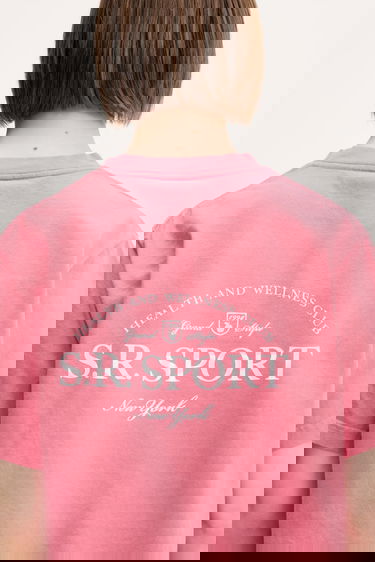 Тениска Sporty & Rich Sporty & Rich Wimbledon T-Shirt Розово | TO043612201P139, 3