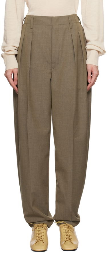 Панталони LEMAIRE Pleated Tapered Trousers Зелено | PA1042 LF414, 0
