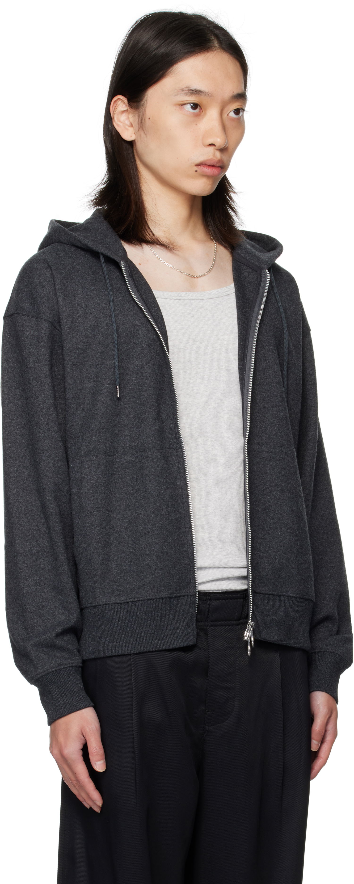 Суитчър OUR LEGACY OUR LEGACY Rascal Zip-Up Hoodie Сиво | M4256RC, 1