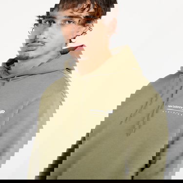 Суитчър New Balance Linear Graphic Fleece Hoodie Зелено | MT53528DEK, 2