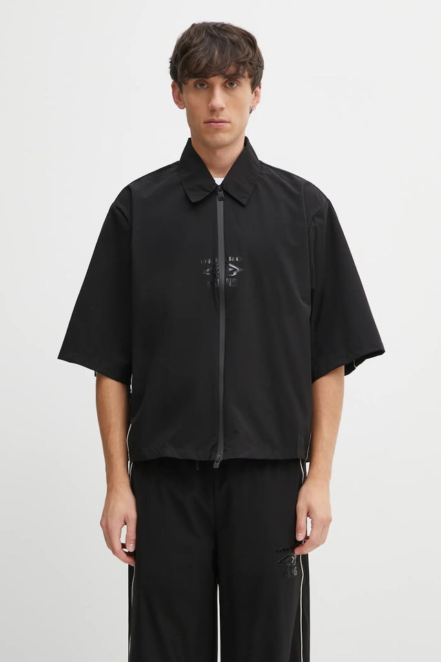 Rains x Umbro relaxed fit short sleeve classic collar shirt