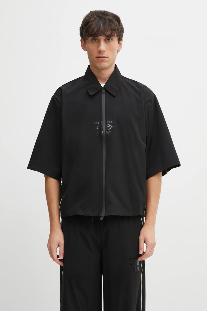 Риза Rains Rains x Umbro relaxed fit short sleeve classic collar shirt Черно | 20910.01