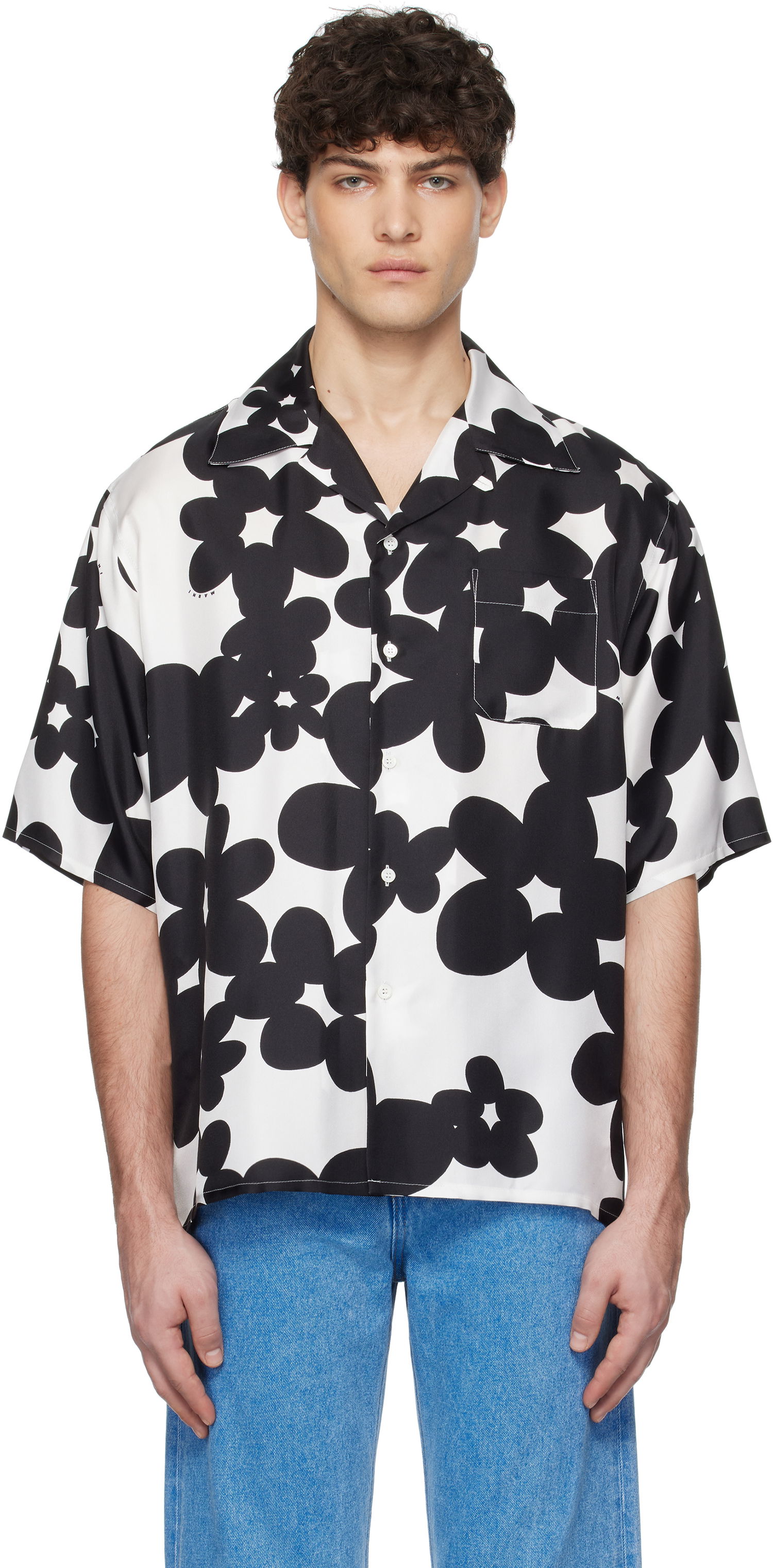Риза Marni Marni Dillies Print Shirt Бяло | CUMU0213S4 UTSG26, 0