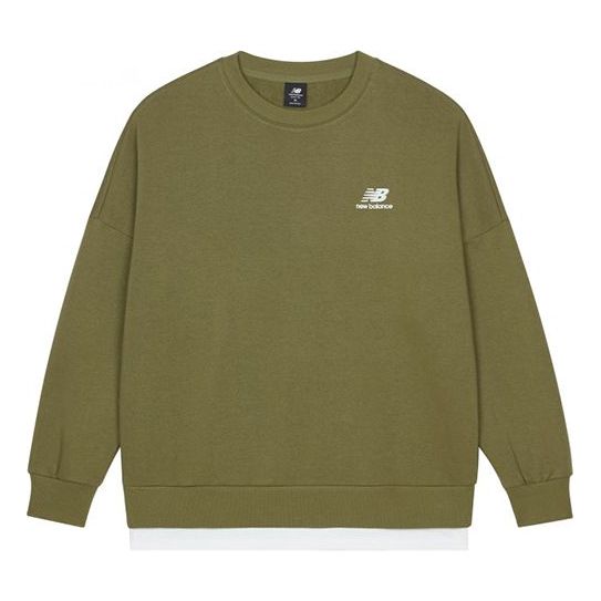 Пуловер New Balance Alphabet Logo Round Neck Sweatshirt Зелено | AMT13345-OV, 0