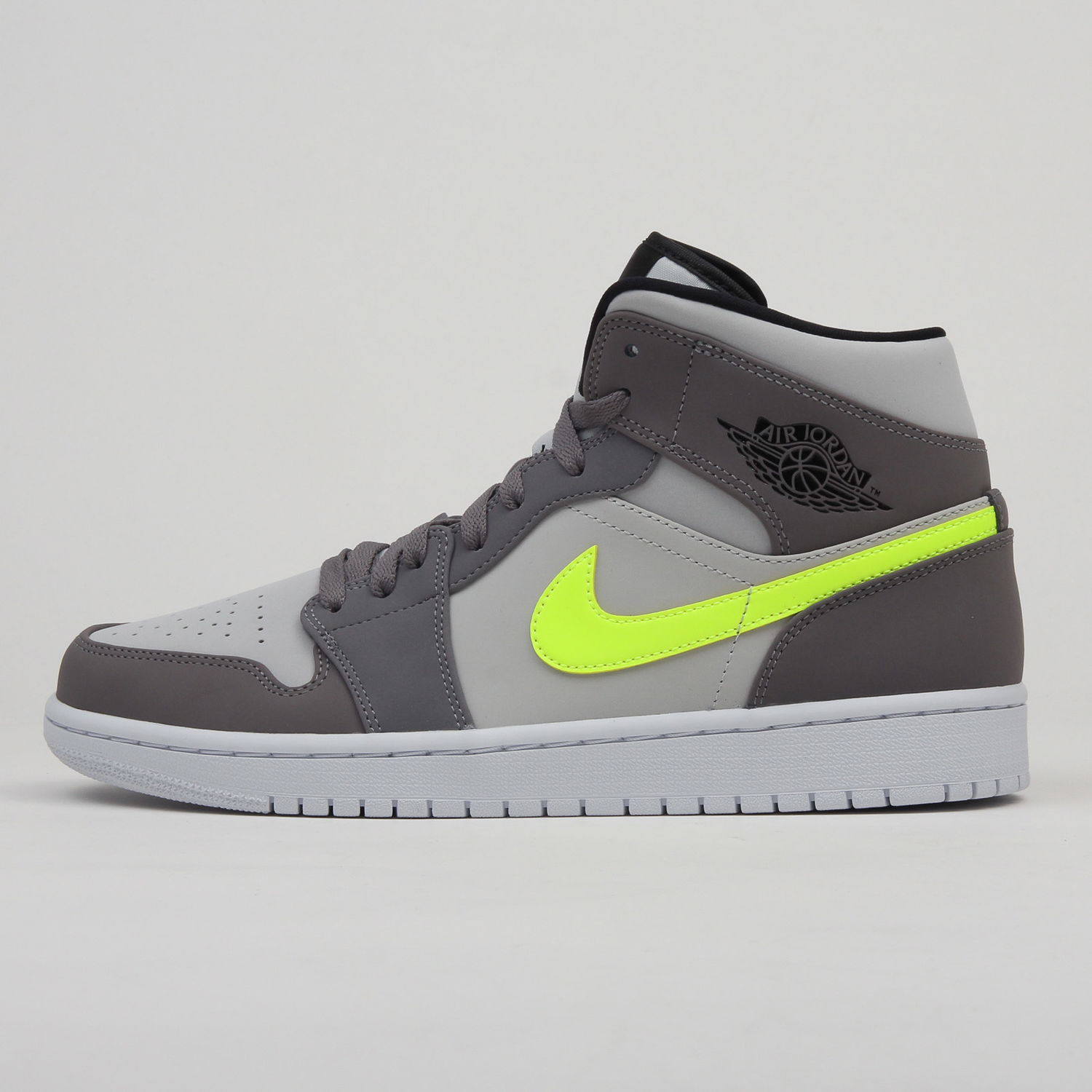 Кецове и обувки Jordan Air Jordan 1 Mid "Gun Smoke Volt" Сиво | 554724-072, 0