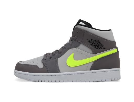 Лимитирано Издание Jordan Air Jordan 1 Mid "Gun Smoke Volt" Сиво | 554724-072