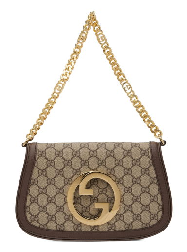 Чанта през рамо Gucci Interlocking G Blondie Shoulder Bag Кафяво | 699268 K9GSG