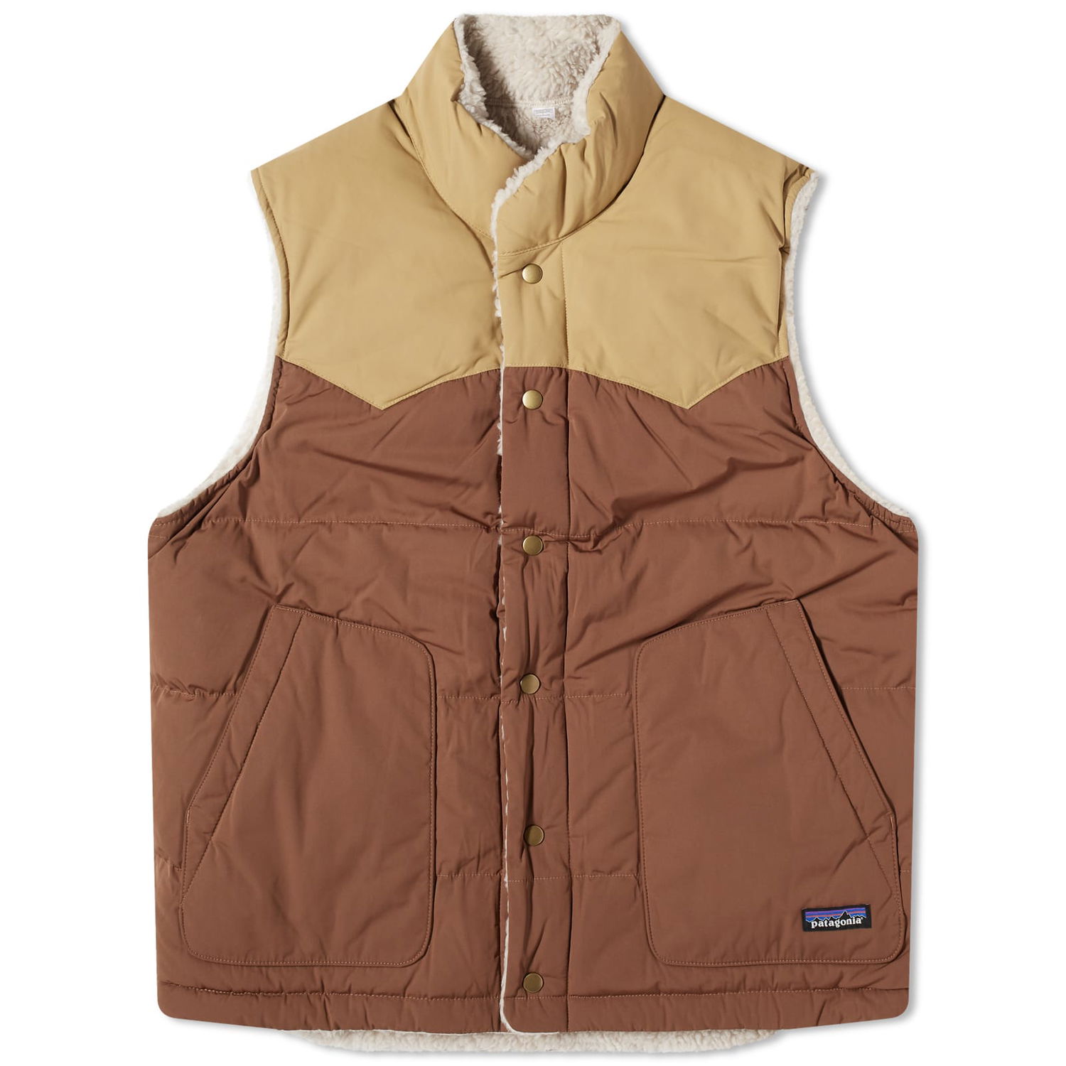 Жилетка Patagonia Reversible Bivy Down Vest Кафяво | 27588-MEBN, 0