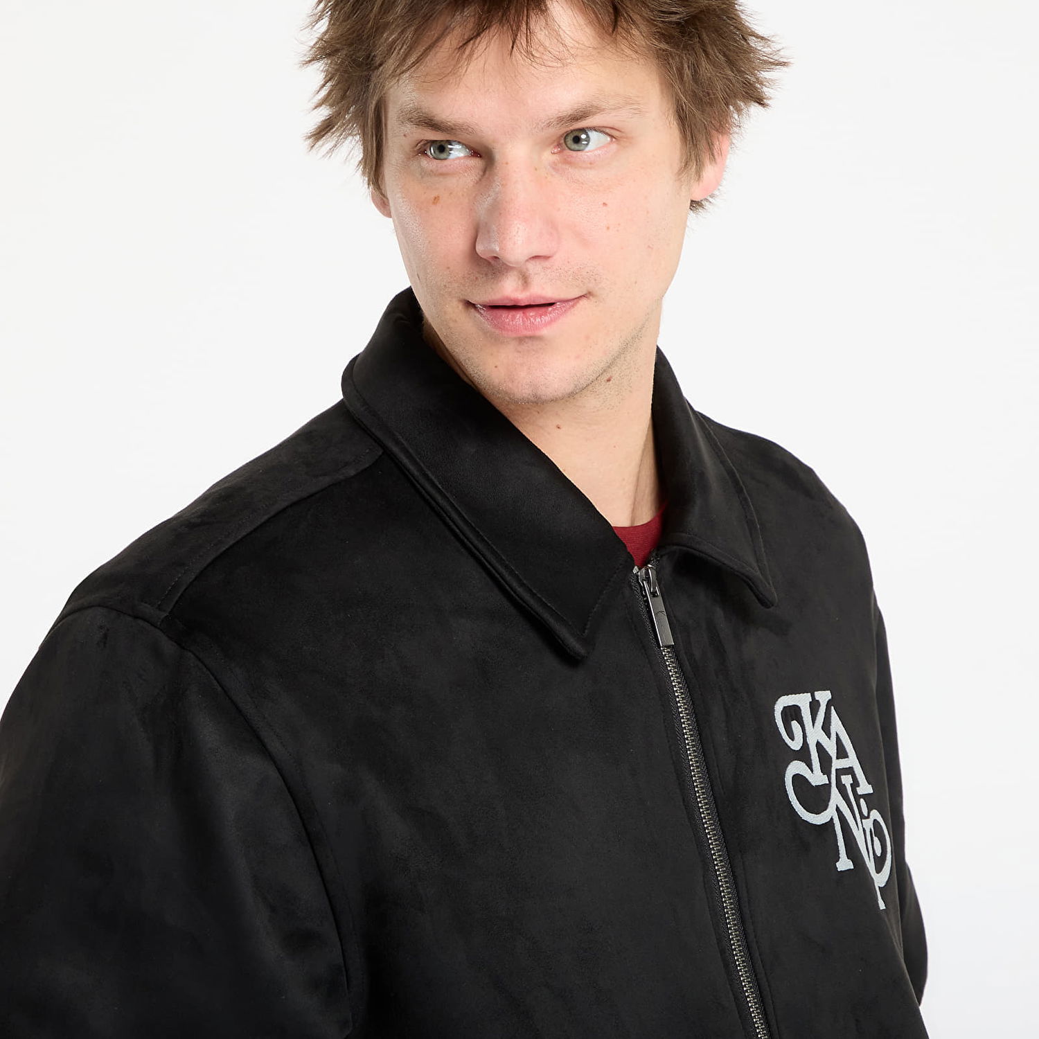 Яке бомбър Karl Kani Legacy Faux Suede Bowling Jacket Черно | PD00008935, 1