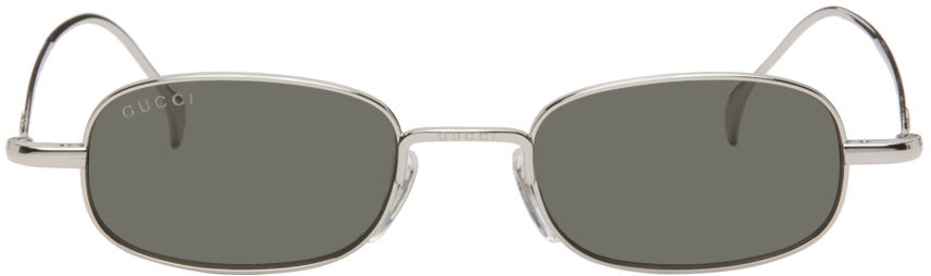Слънчеви очила Gucci Gucci Silver Rectangular Sunglasses Зелено | GG1648S-008, 0