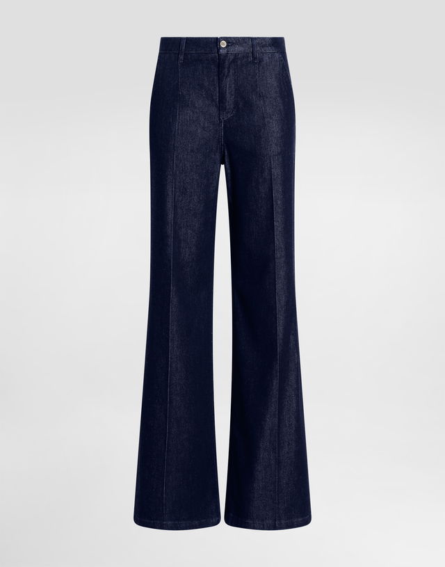 Dolce & Gabbana Silk Denim Palazzo Pants