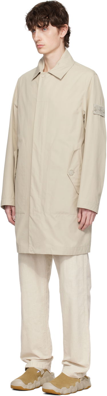 Дъждобран Stone Island Stone Island Weatherproof Cotton Canvas Coat Бежово | K1S15 7100004 S00F1, 3