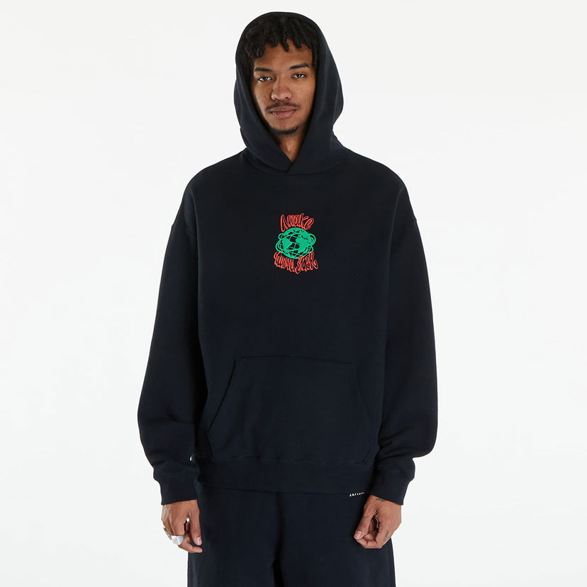 Суитчър Awake NY Globe Hoodie Black Черно | AWK-SP24-HD001-BLK