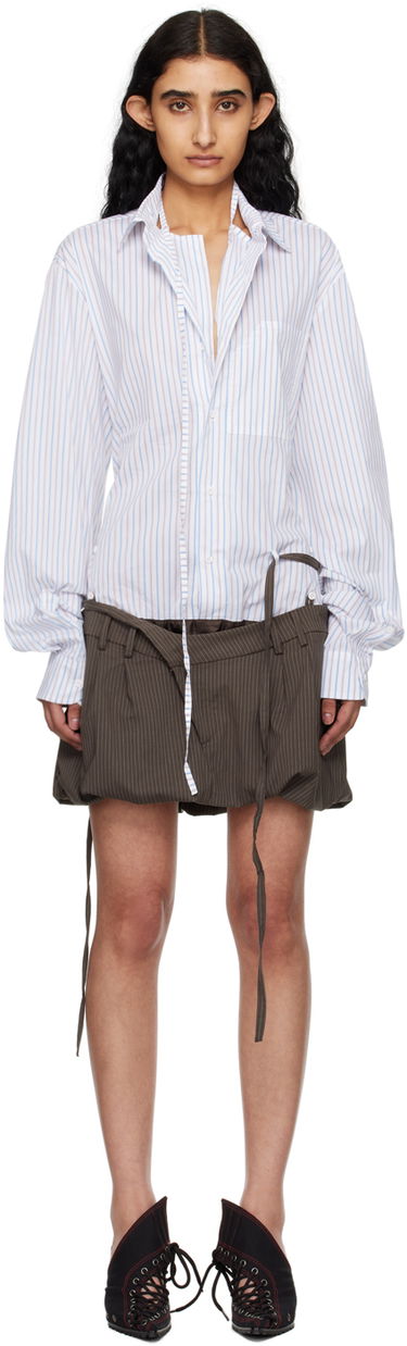 Pокля Ottolinger Ottolinger Striped Shirt Deconstructed Minidress Многоцветен | 1103201, 0