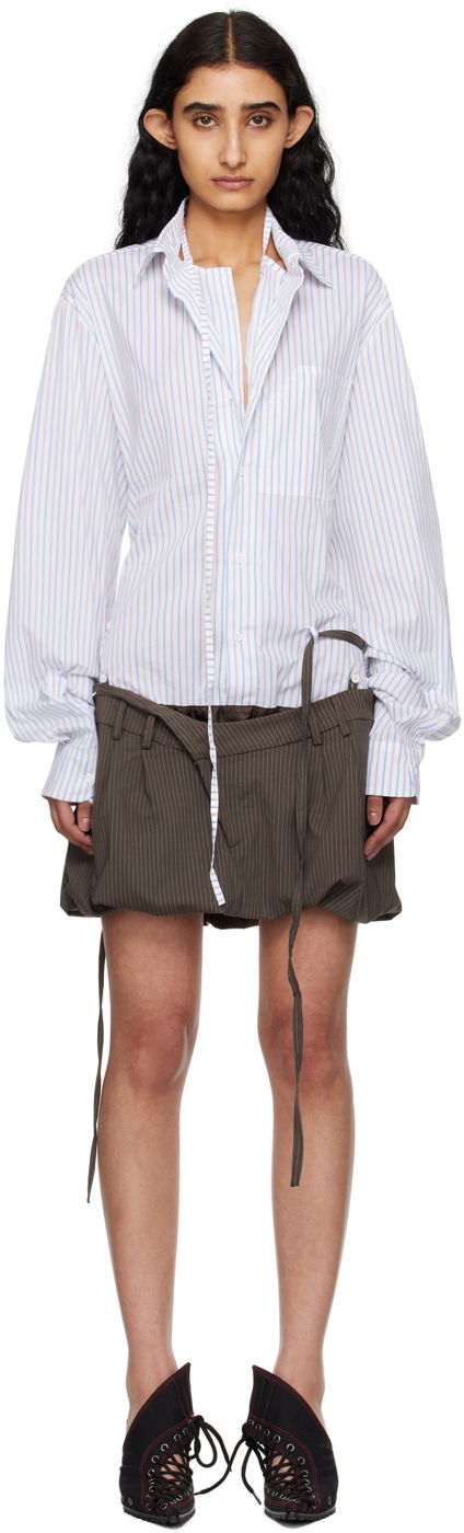 Ottolinger Striped Shirt Deconstructed Minidress