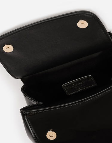 Дамска чанта Dolce & Gabbana Dolce & Gabbana Mini Sicily Patent Leather Bag Черно | EB0003A106780999, 3