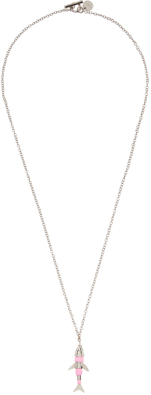 Колие Marni Fish Charm Necklace Сиво | COZB0107A0 M2000, 0