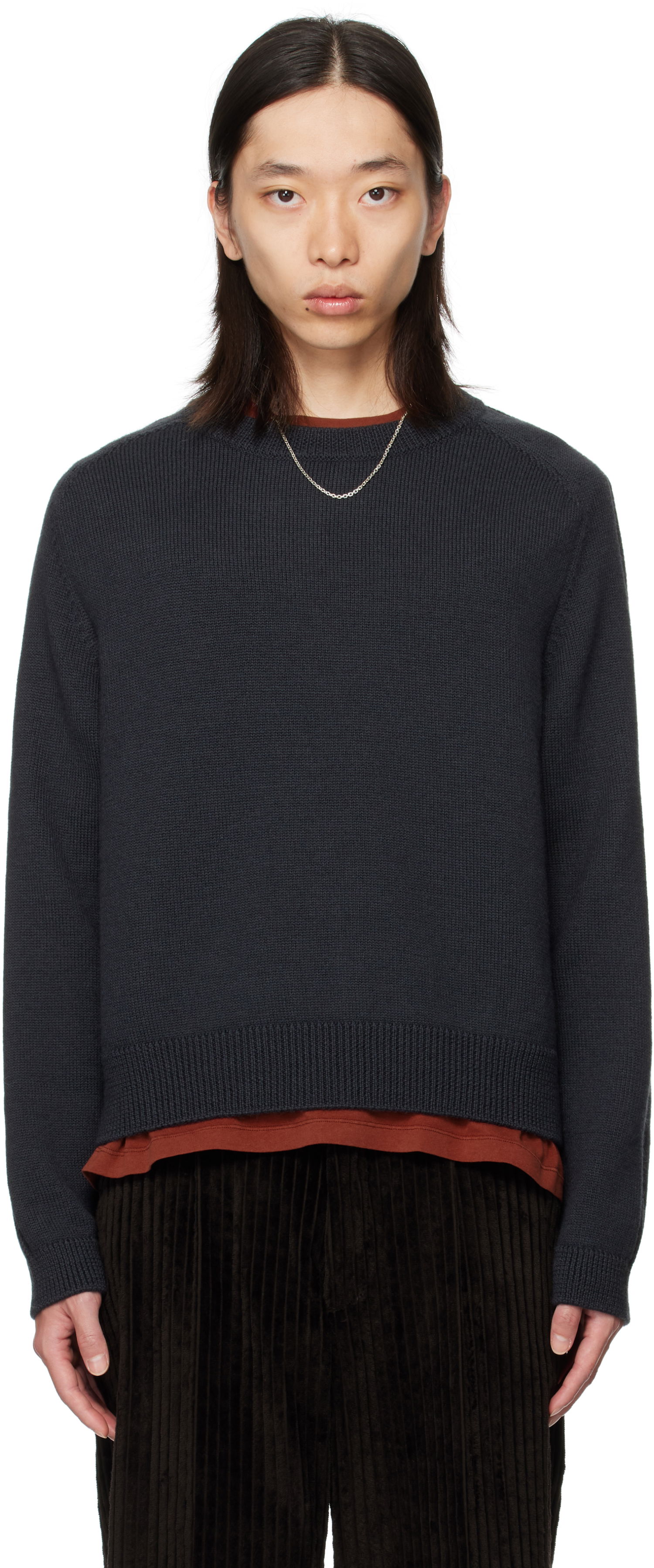 Пуловер OUR LEGACY OUR LEGACY True Roundneck Sweater Тъмно синьо | M4253TO, 0