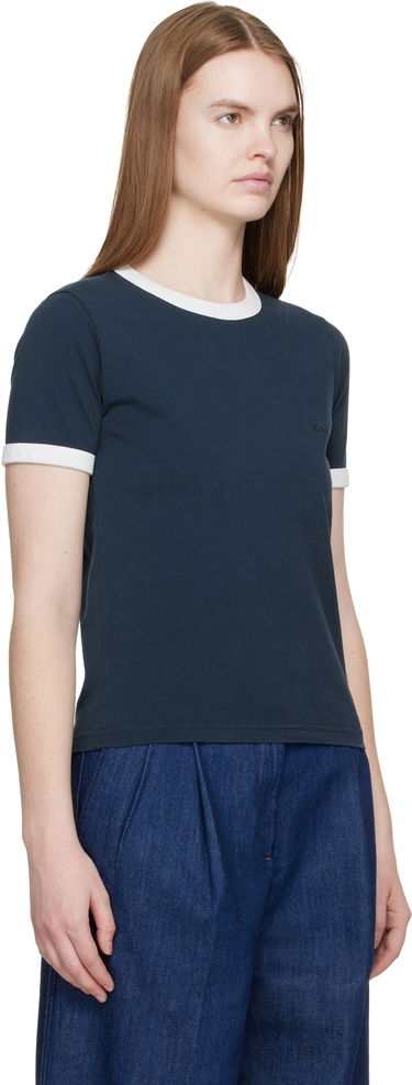 Тениска A.P.C. Crop Short-Sleeve Contrast T-shirt Тъмно синьо | COHBQ-F26550, 1
