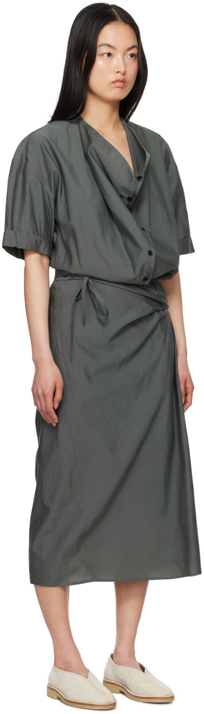 Pокля LEMAIRE Lemaire Wrap Midi Dress Зелено | DR1068 LF1209, 1
